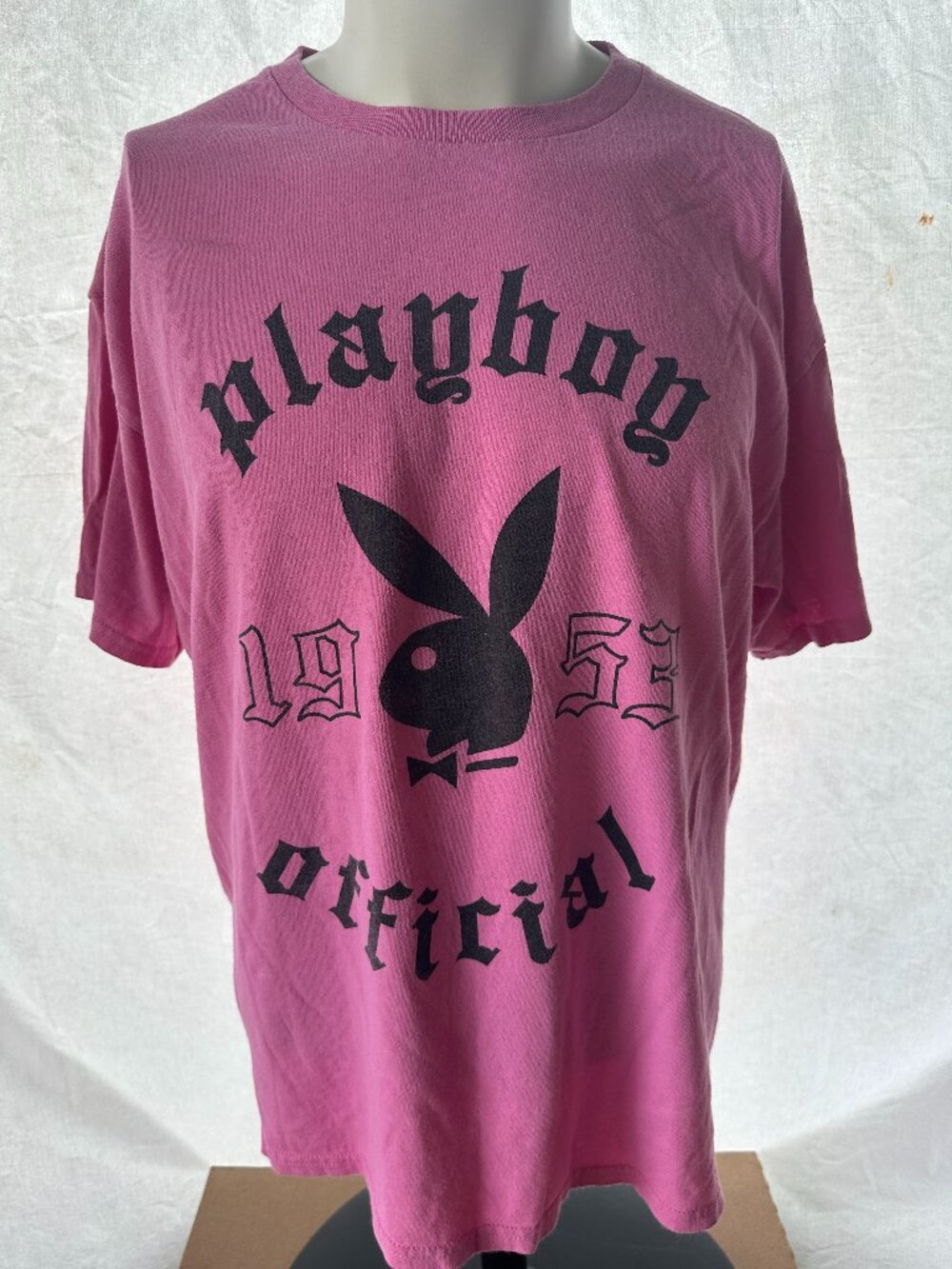 Playboy Official Men's Pink T Shirt Size XL Cotton